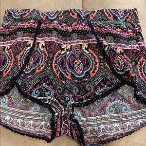 Tribal Print High Waisted Shorts